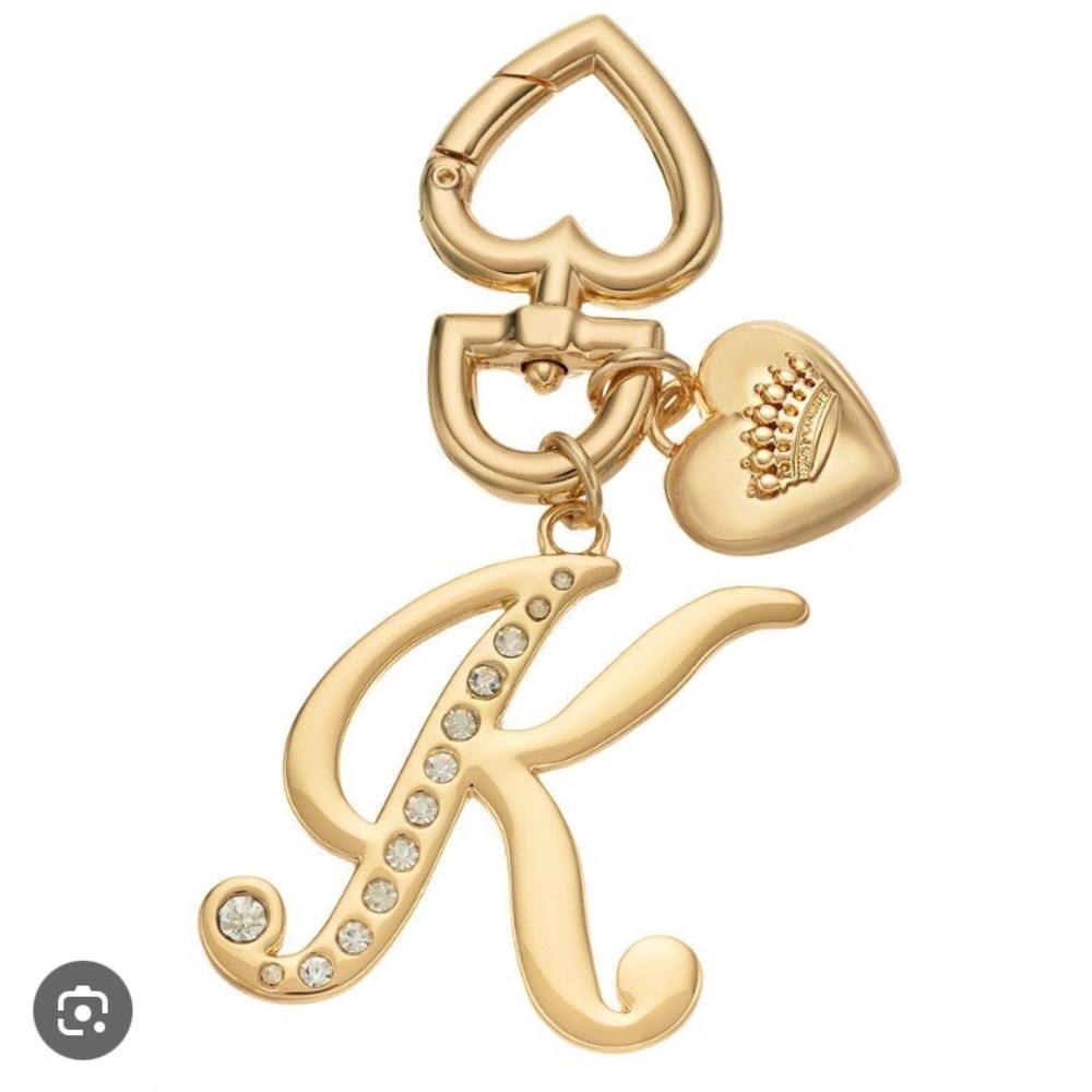 Juicy Couture gold initial keychain